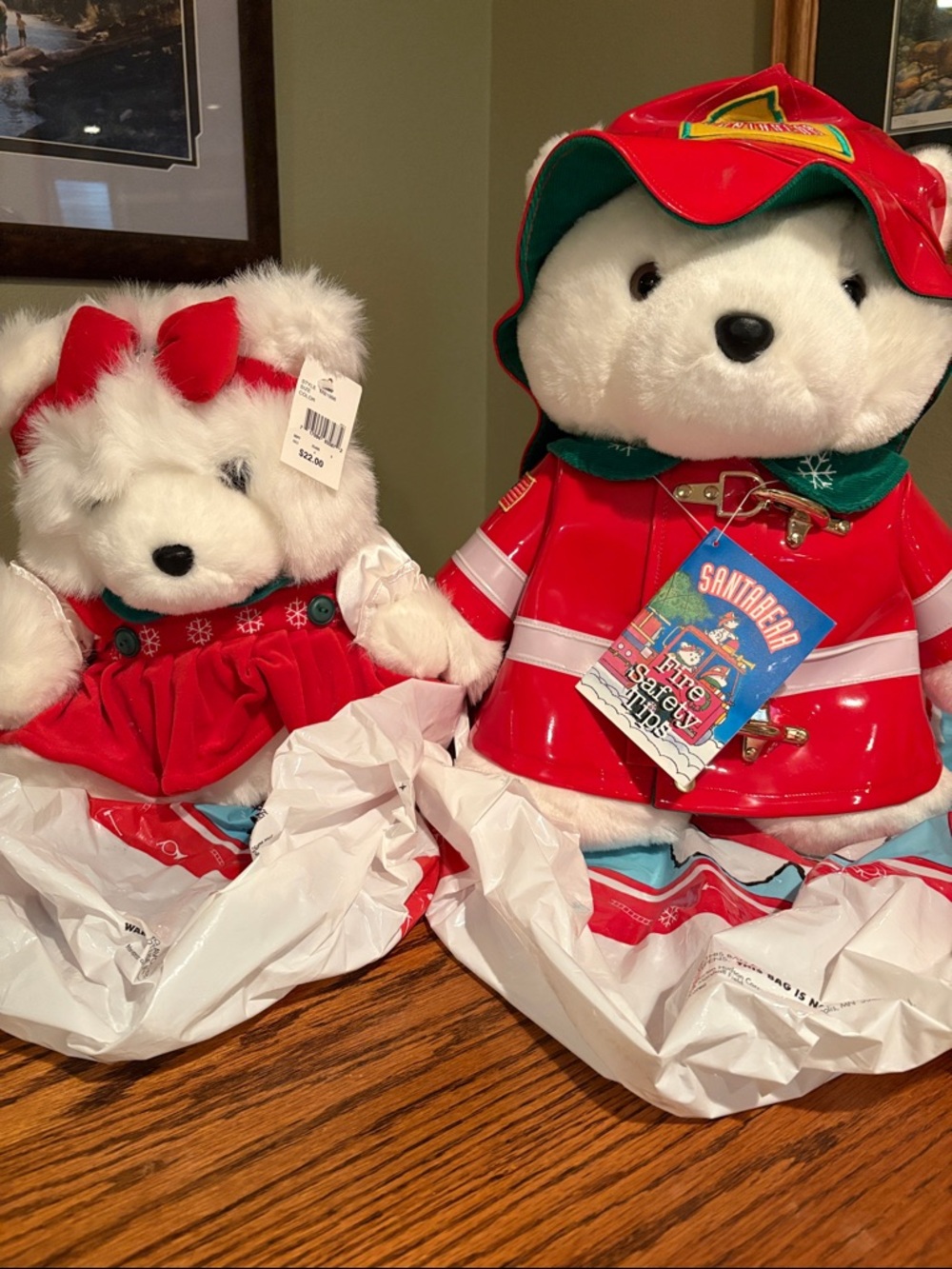 Santa Bears Mr and Mrs 1996